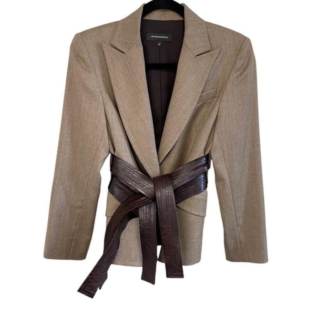 Brown Belted Pantsuit by A.L.C.